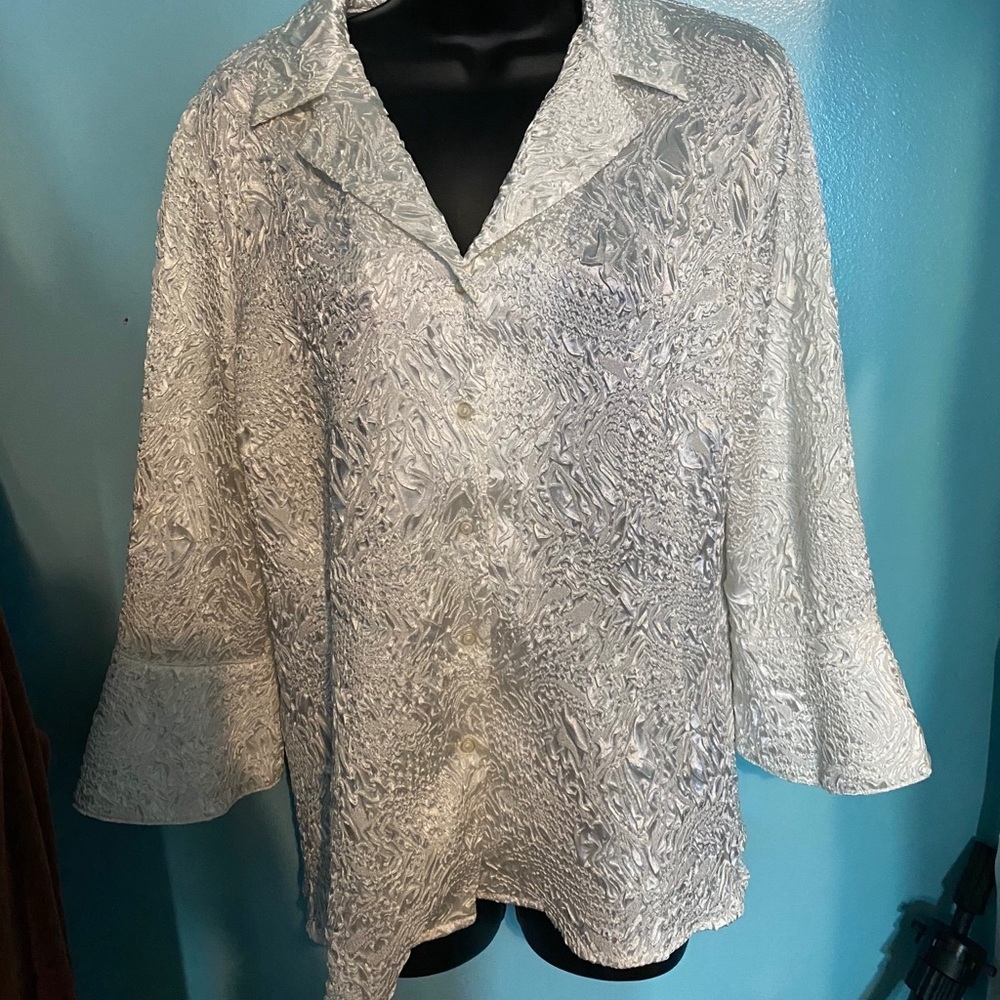 White button up blouse